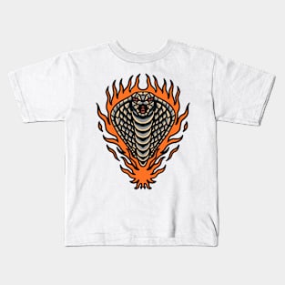 burning cobra tattoo Kids T-Shirt